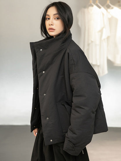 Casual Solid Stand Collar Coat