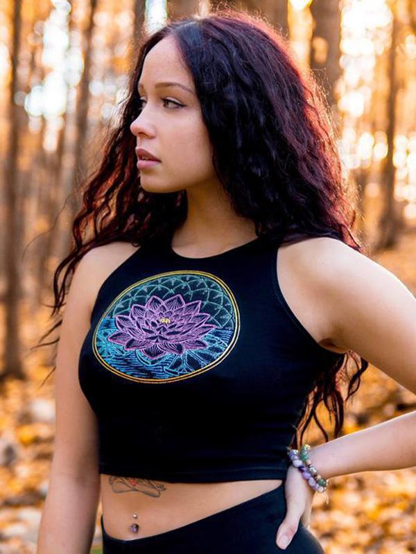 Printed Sleeveless Short Vest Top