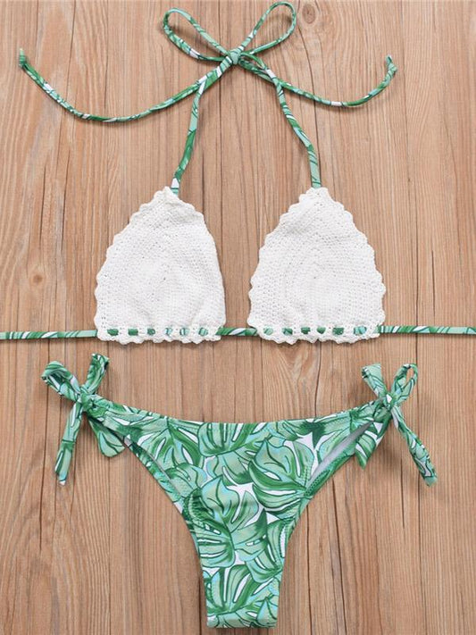 Sexy Knitted Bowknot Bikinis Swimwear
