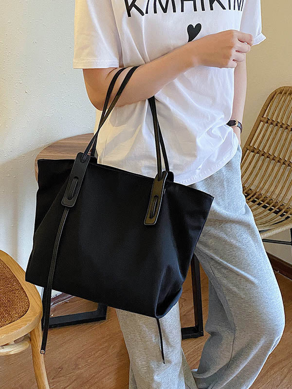 Urban Oxford Zipper Shoulder Bag Tote Bag