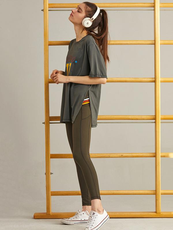 Loose Quick Dry Breathable Printed Sports T-Shirts Tops