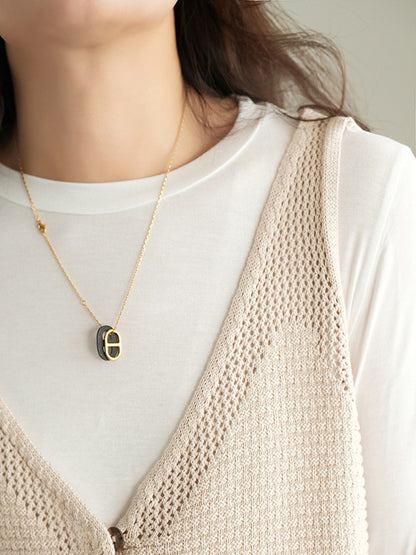 Simple Solid Color Buttoned V-Neck Hollow Vest Tops