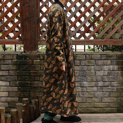 Chinese Style Women Long Thick Winter Coat