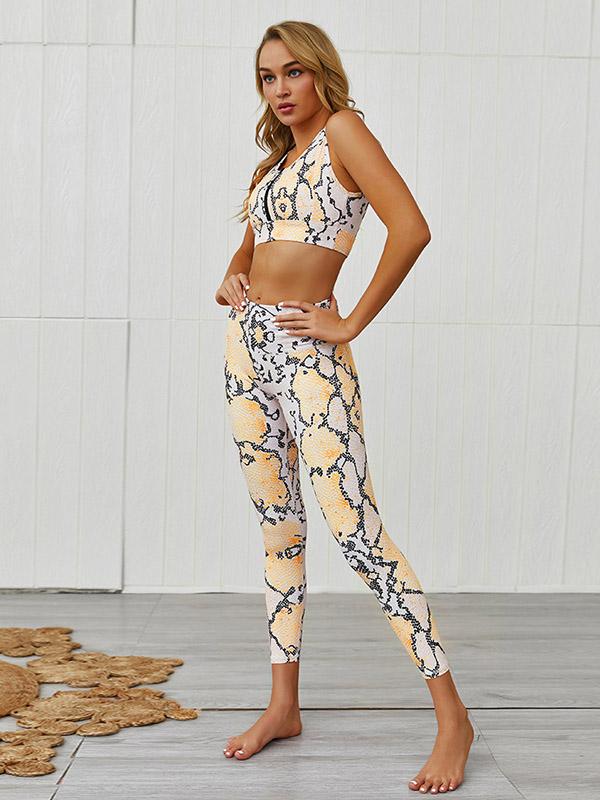 Leopard Printed Tight-Fitting Breathable Yoga&Gym Suits