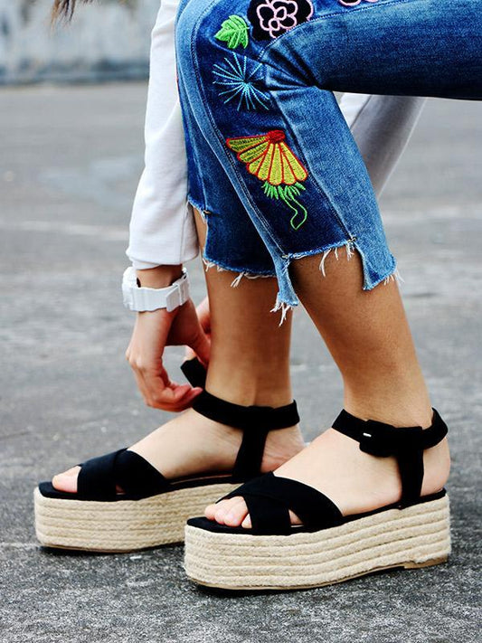 Ankle Strap Platform Sandals