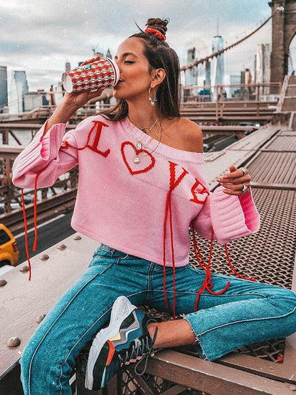 Lovely Long Sleeves Loose Sweater Tops