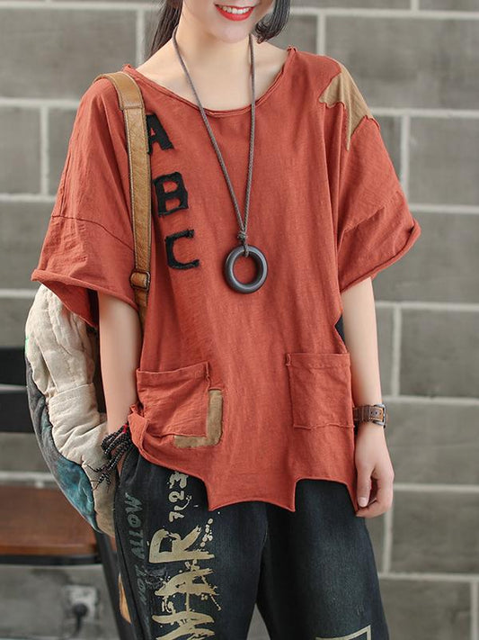 Casual Vintage Cropped T-shirt