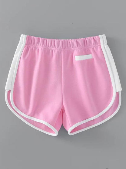 Two Tone Contrast Trim Sport Shorts