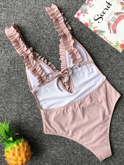 Falabala Plain One-piece Swimwear