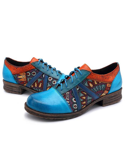 Genuine Leather Split-joint Loafers