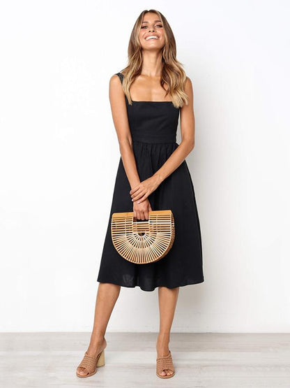 Simple Halter Slip Sexy Midi dress