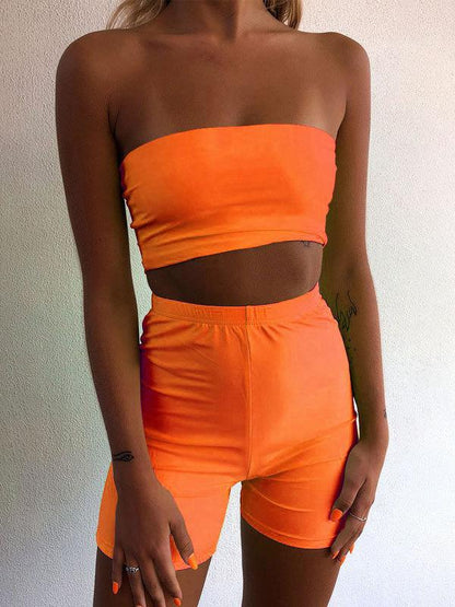 Casual Fashion Strapless Suits
