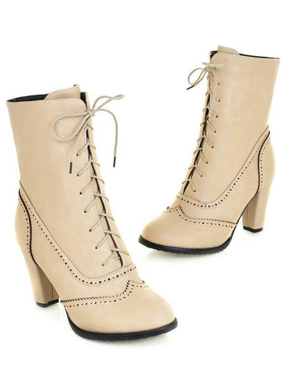 Fashion Bandage High-heel Boots Shoes