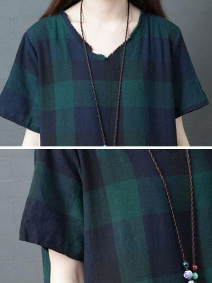 Oversize Plaid Fashion Dress