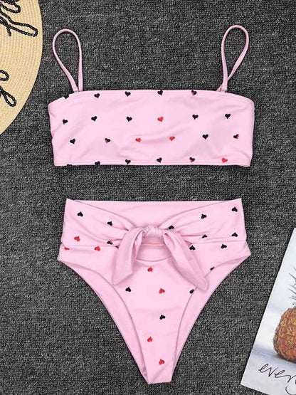 Bandeau Knot Bottom Bikini Swimsuit