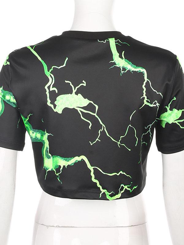 Fashion Leisure Printed Short T-Shirt