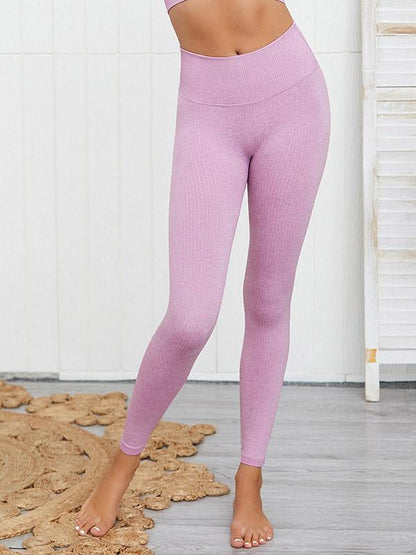 Solid Wrap Breathable Yoga Leggings