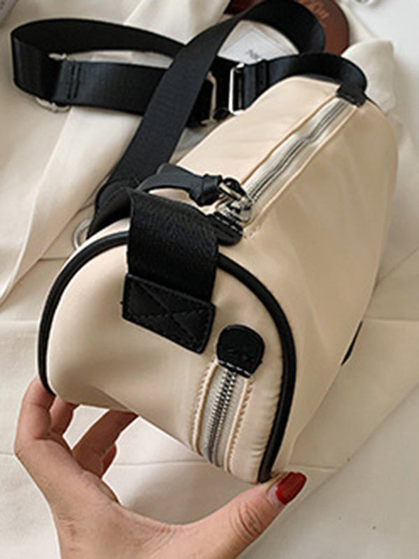 Casual Solid Color Oxford Cloth Shoulder Bag