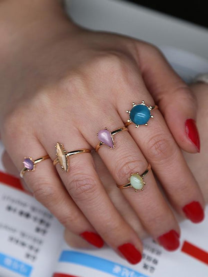 4PCS Silver&5PCS Gold Vintage Rings Accessories