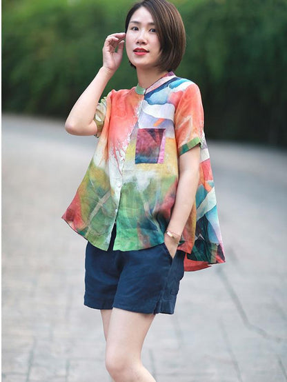 Retro Linen A-line Shirt