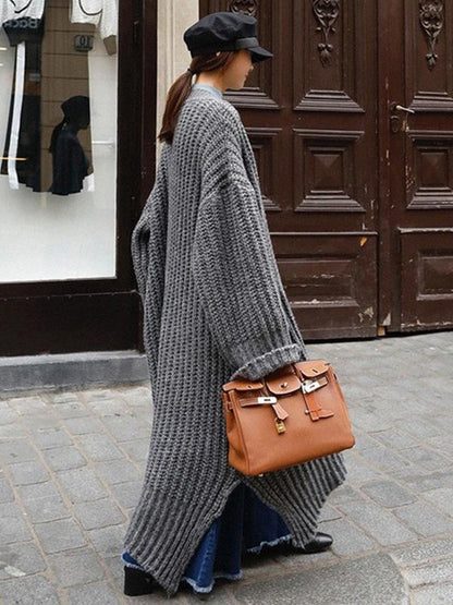 SUPER LOOSE KNITTING LONG OUTWEAR