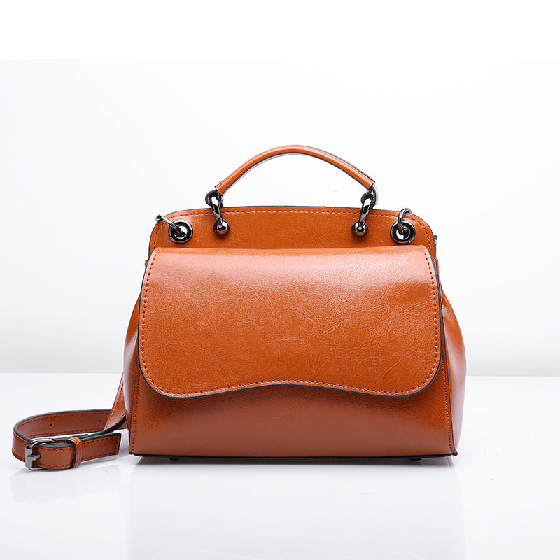 single shoulder slanted bag leather lady bag handbag
