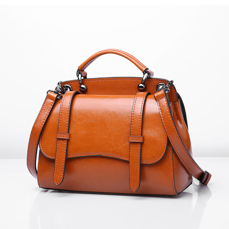 single shoulder slanted bag leather lady bag handbag
