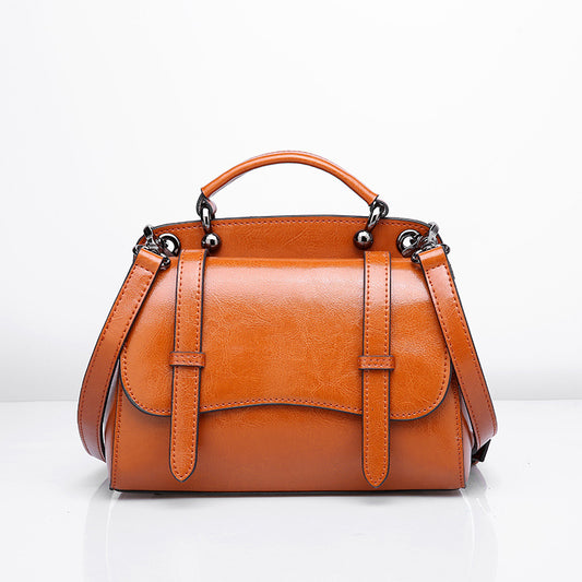 single shoulder slanted bag leather lady bag handbag