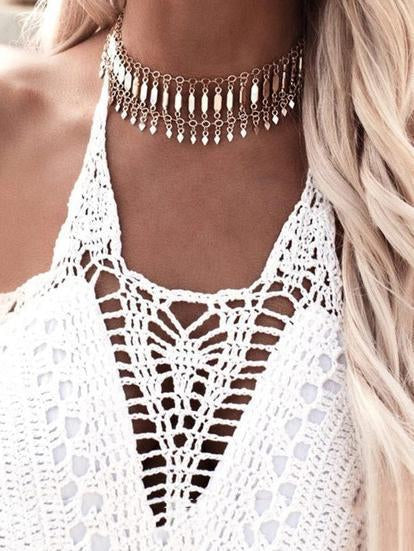 Punk Paillette Collar Necklaces Accessories