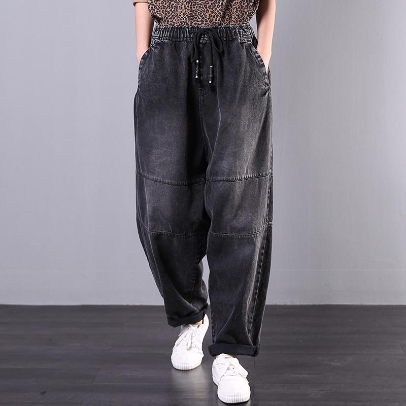 Buykud Symmetrical Pocket Casual Comfort Loose Jeans