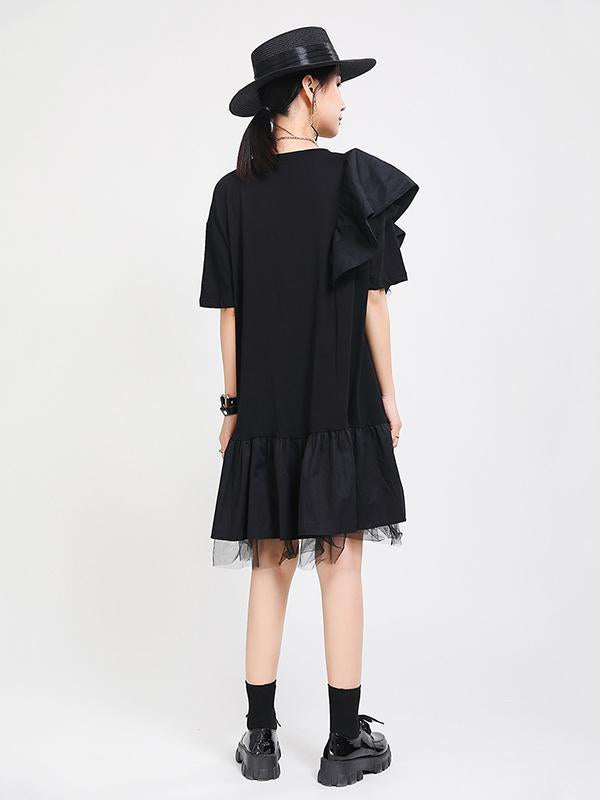 Original Split-Joint Falbala Gauze Dress