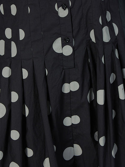 Casual Loose Long Sleeve Polka-Dot Jumpsuits Bottoms