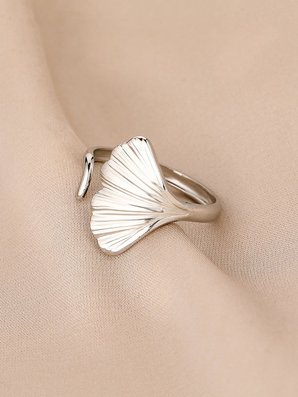 Original Simple Casual Solid Color Leaf Shape Ring