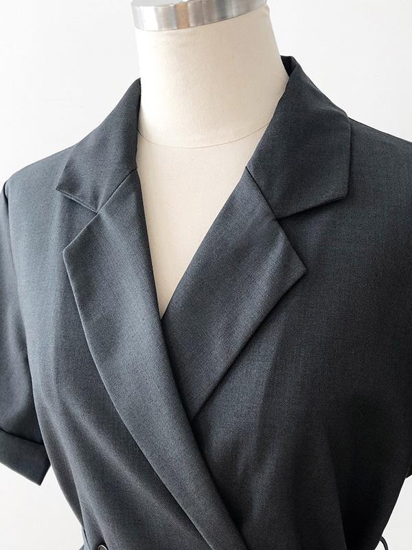 Original Solid Wide Leg Suit Jumpsuits