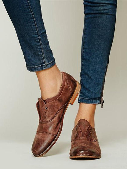 Slip On Oxford Shoes Casual Loafers Flats