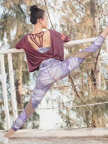Floral Printed Yoga Bra And Legging Suits