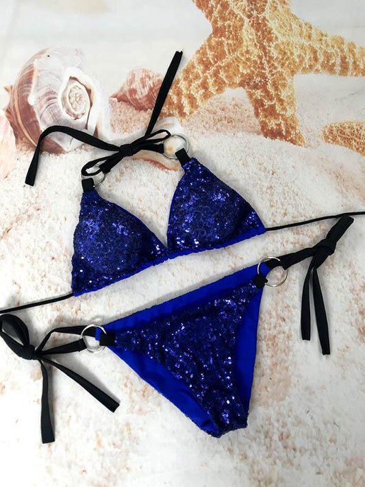 Sequins Decorated Sexy Bikinis Swimwear