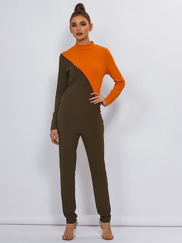 Fashion Color-Block Yoga Jumpsuits