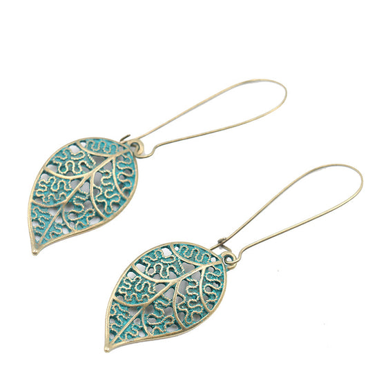 Retro peach heart pendant ear decoration