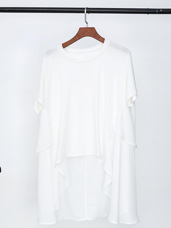 Loose Irregular Chiffon T-shirt