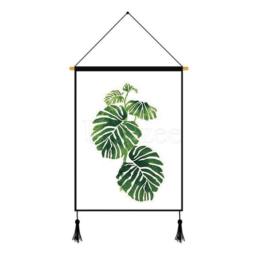 Creative Green Plants Printed Wall Hanging Decoration