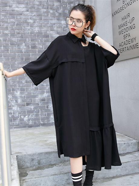 Cropped Solid Hollow Split-joint Midi Dresses