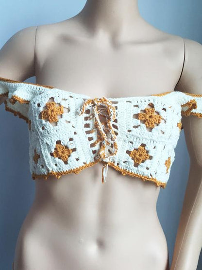 Crochet Bandage Sexy Vest Top