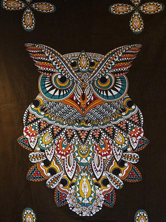 Vintage Owl Pattern Blanket Beach Mat Yoga Mat