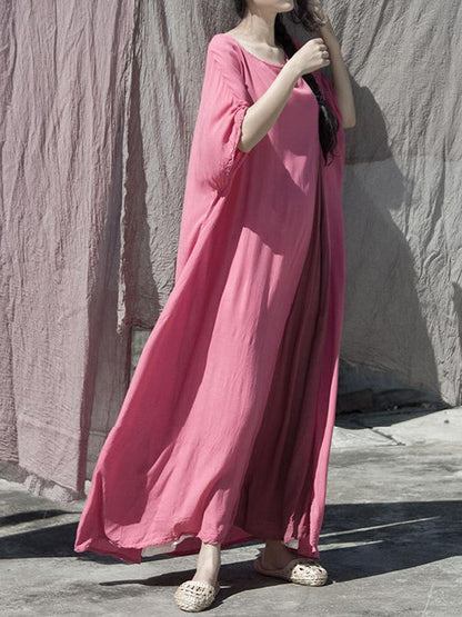 Loose Soft Literary Long Dress