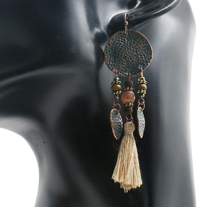 Vintage temperament tassel earrings female bohemian earrings