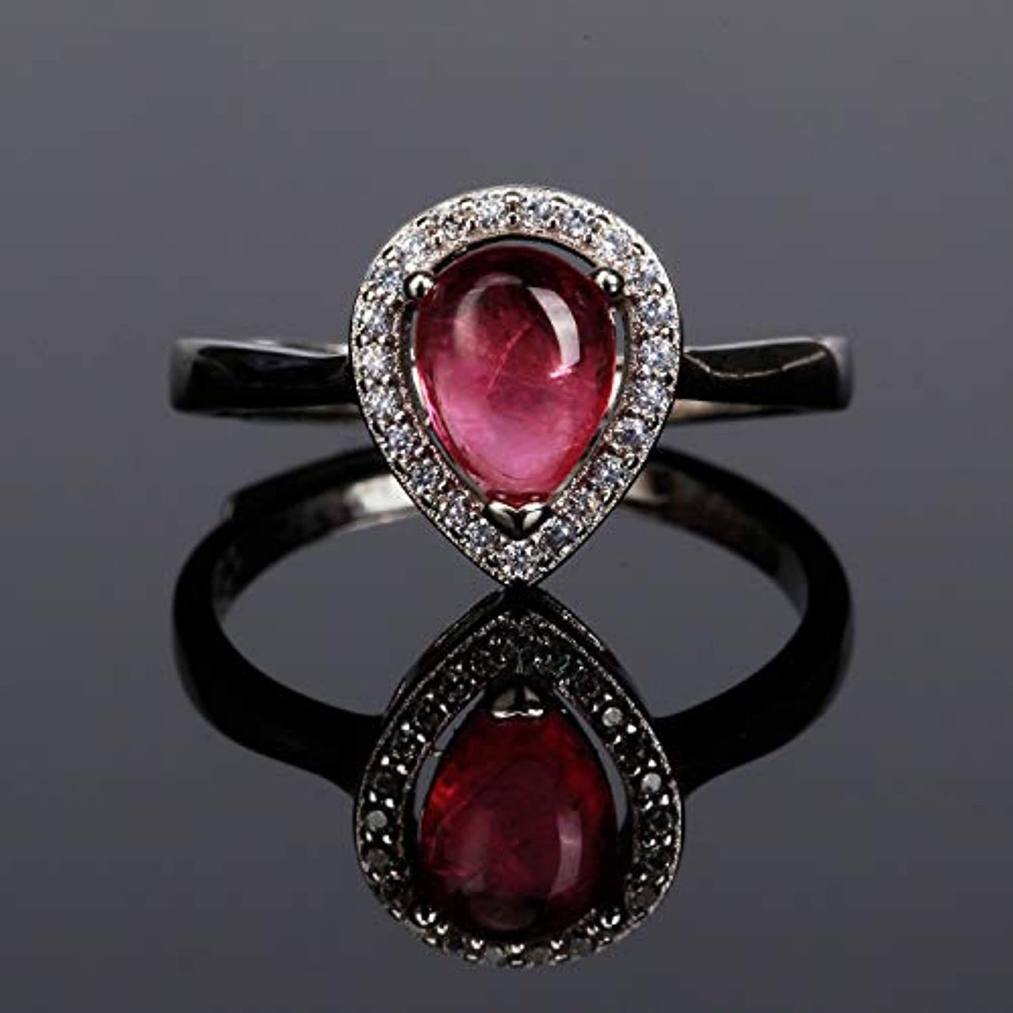 Sterling Silver Rings for Women Natural Gemstone Ruby Handmade Solitaire Adjustable Ring