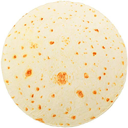 Novelty Tortilla Blanket for Your Family, Soft and Comfortable Flannel Taco Blanket for Kids.