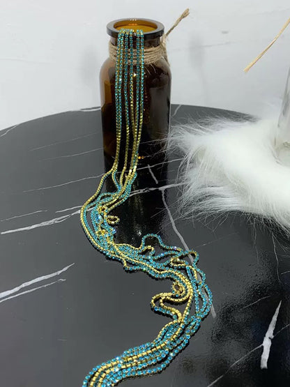 Urban Multi-Colored Rhinestone Tasseled Hair Clips