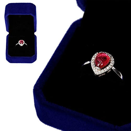 Sterling Silver Rings for Women Natural Gemstone Ruby Handmade Solitaire Adjustable Ring